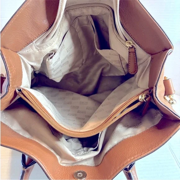 Michael Kors Brown and Gold Satchel Timeless Design. - Picture 8 of 12